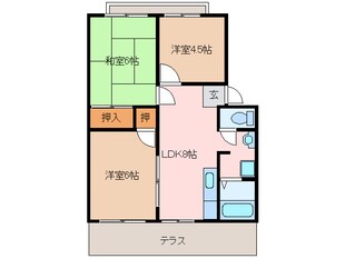 津新町駅 徒歩17分 1階の物件間取画像